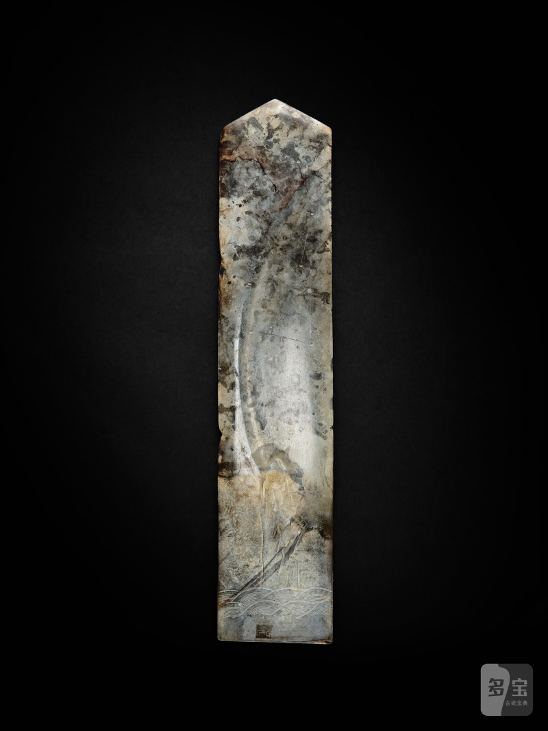 灰玉圭 | A CALCIFIED GREYISH-BROWN JADE TABLET, GUI
